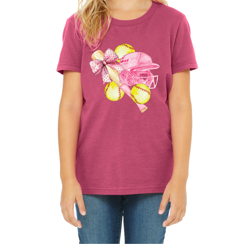 Pink Softball Tee