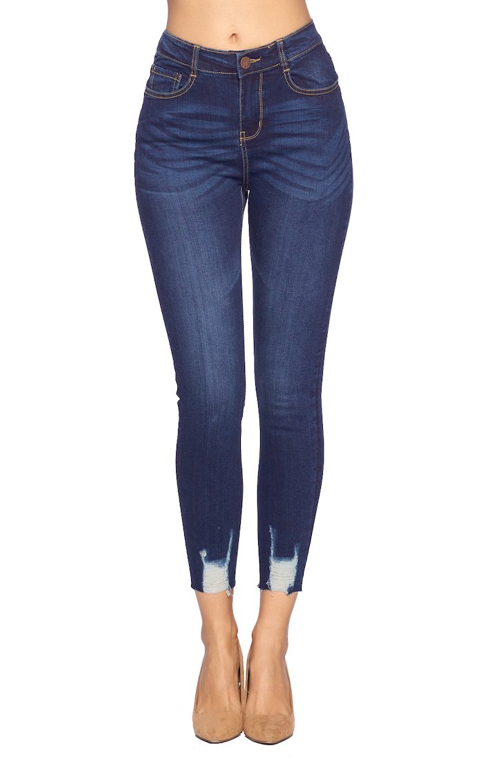 High Rise Ankle Stretch Jeans