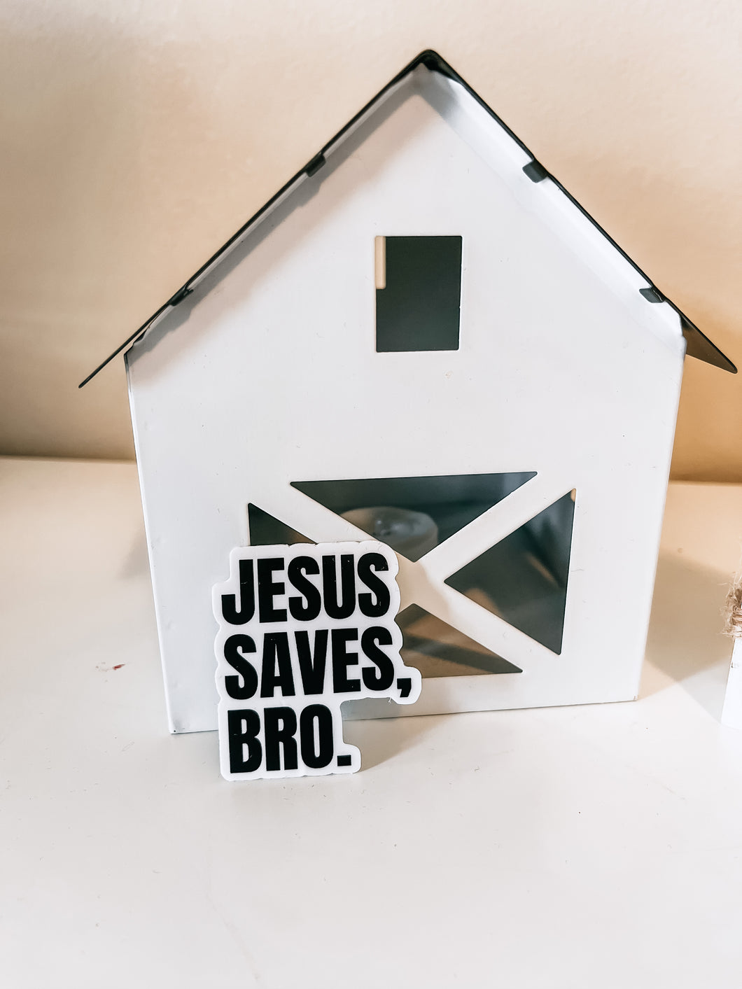 Jesus saves bro sticker